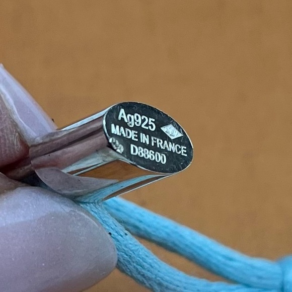 Louis Vuitton Silver Lockit X Doudou Bracelet, Adjustable Baby Blue Cord - Picture 6 of 11